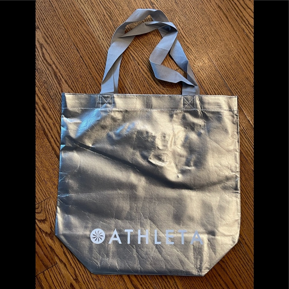 Athleta Lg.Silver Bag